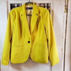 Zara Women's Bright Yellow Blazer
